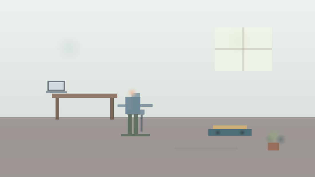 Illustration lifestyle d une routine calme du soir avec etirement bas du dos sur tapis dans un salon apaisant