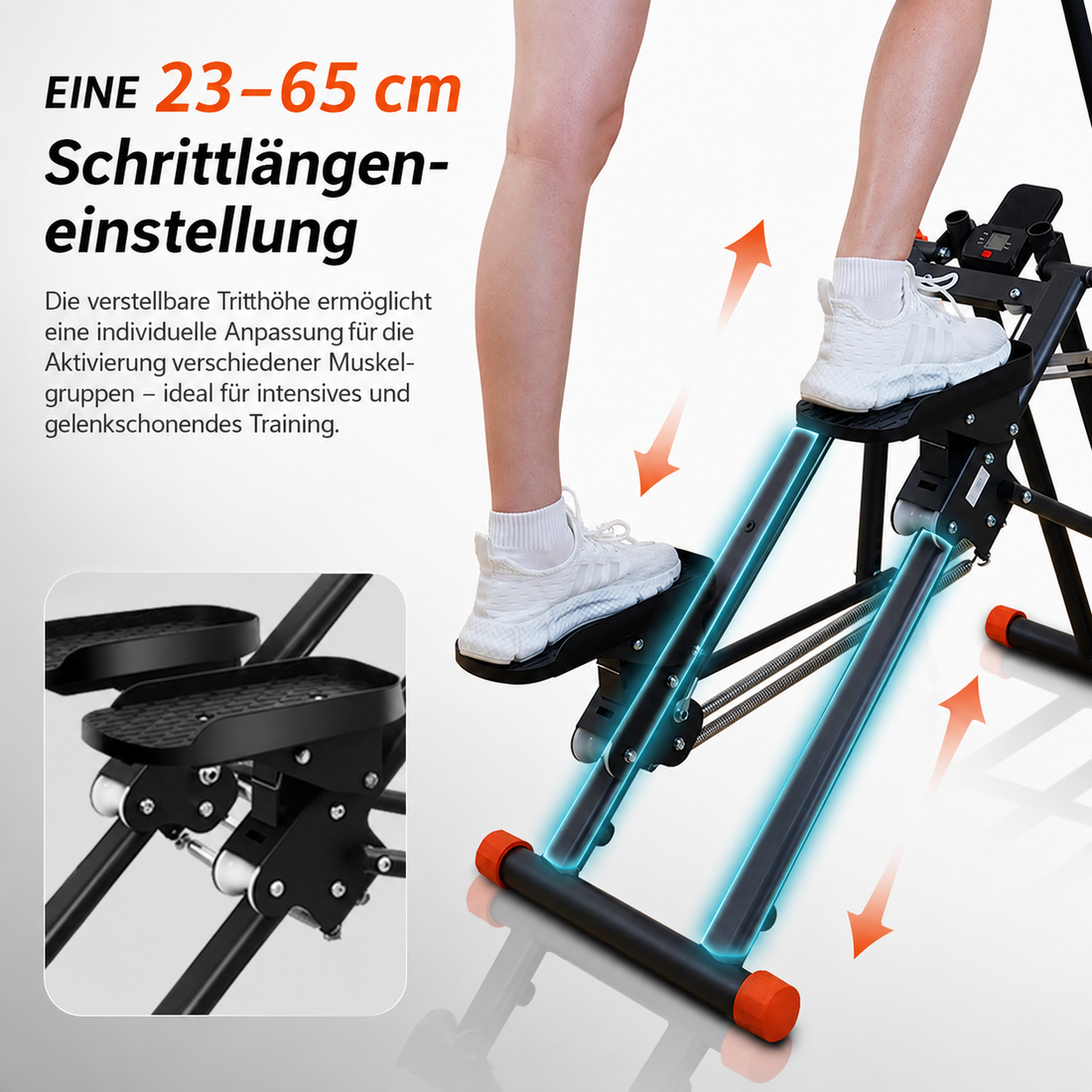 FlexiHome Heim-Treppensteiger für Cardio zuhause ohne Springen