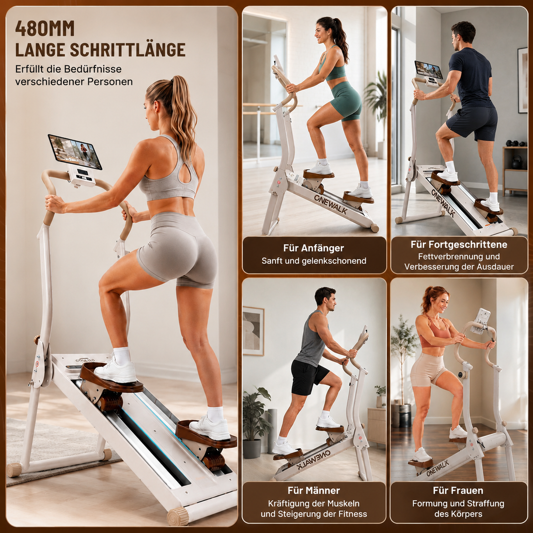 Offizielle Produktabbildung des FlexiHome Treppensteigers für kontrolliertes Indoor-Cardio zum Herbstanfang