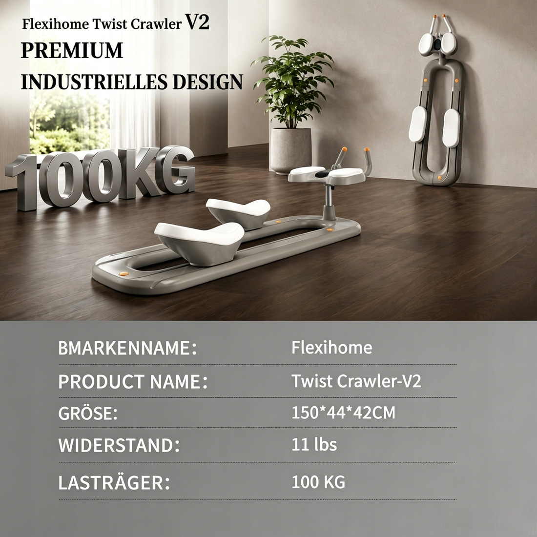 Offizielle Produktabbildung des FlexiHome Twist Crawler V2-1 für kontrollierte Rumpfrotation nach langem Fotografieren