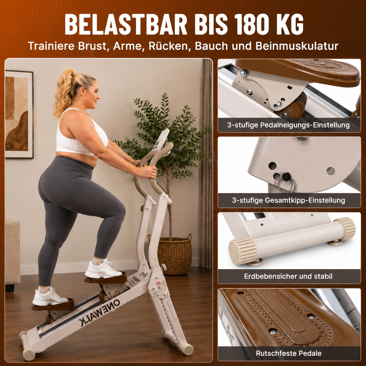 Treppensteiger für intensives Heim-Cardio