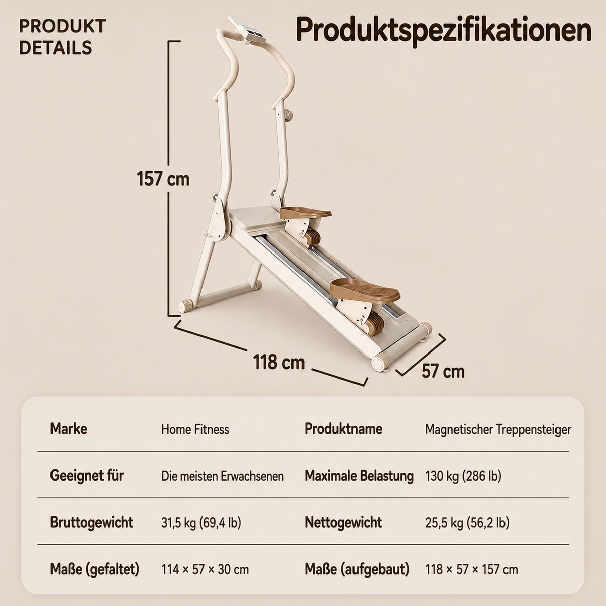 Treppensteiger für intensives Heim-Cardio